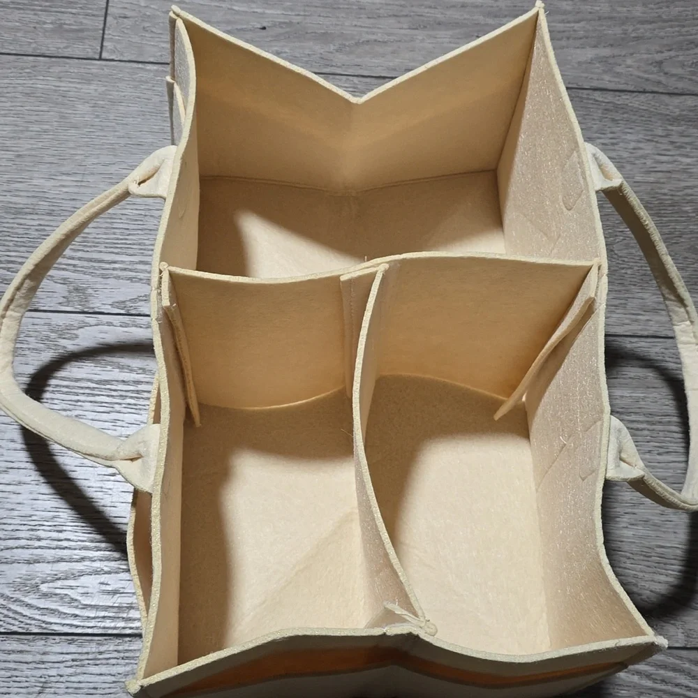MARGOO StoreBaby Diaper Caddy Organizer – Portable Felt Nursery Storage Bin wi